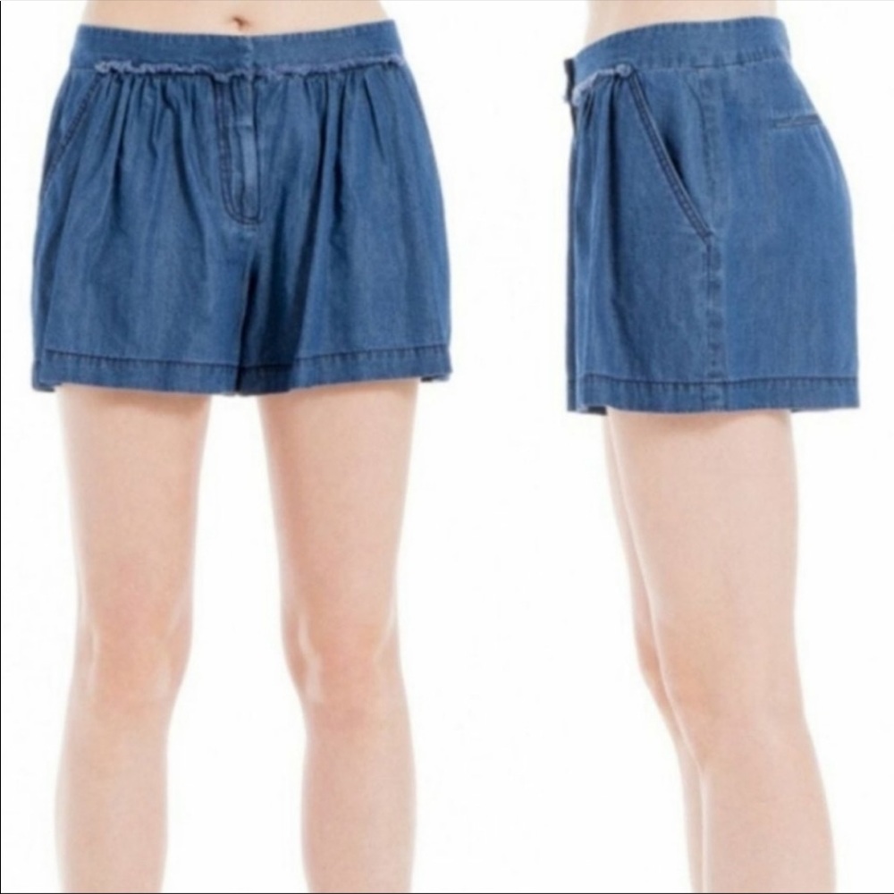 Max Studio Odette chambray shorts blue denim chambray size 4